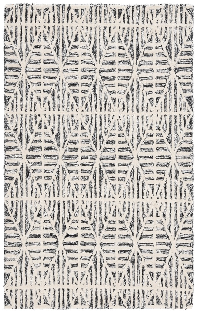 Safavieh Ebony 3'-0" x 5'-0" Rug in Black / Ivory