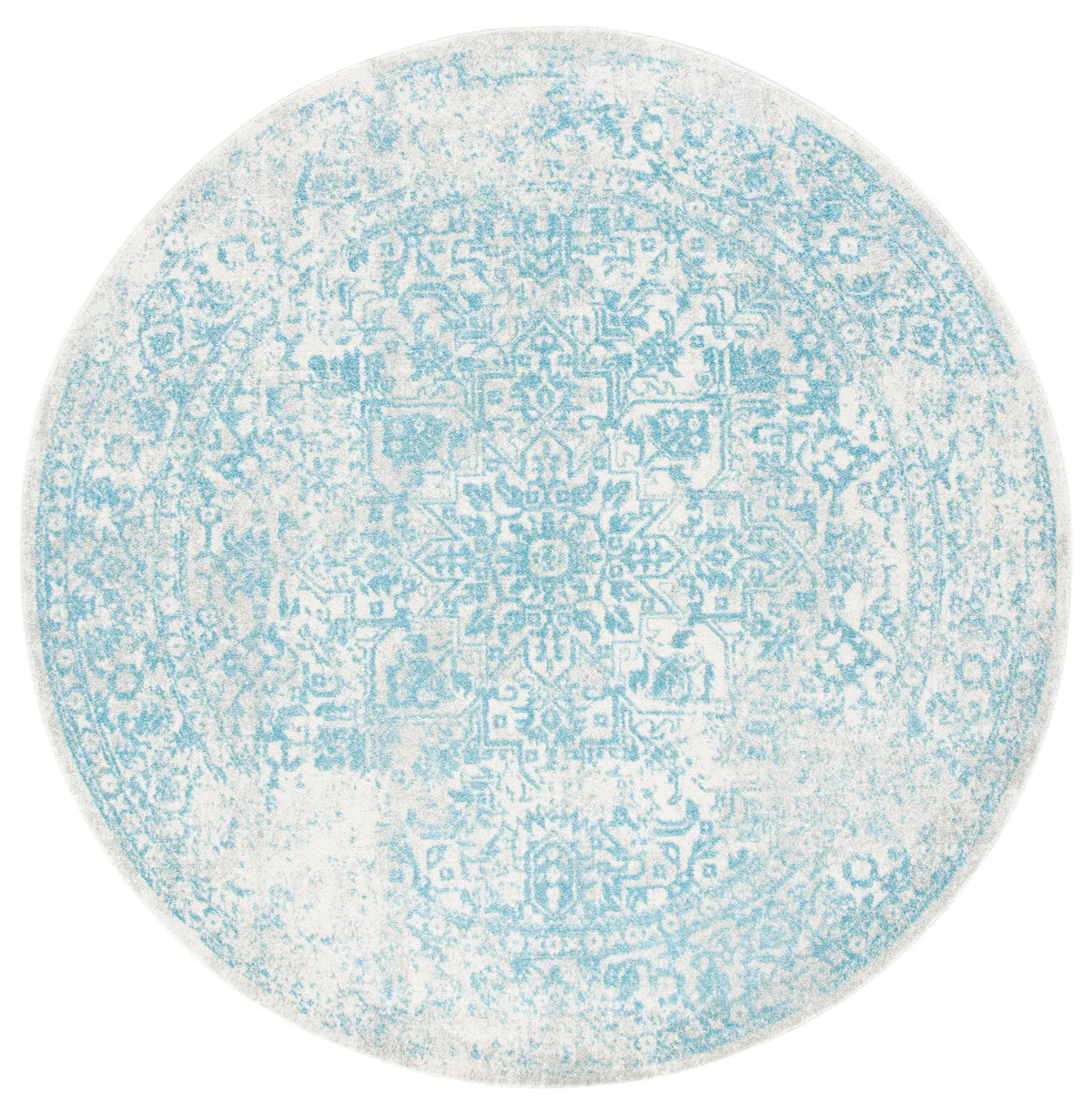 Safavieh Evoke 5'-3" x 5'-3" Rug in Ivory / Aqua