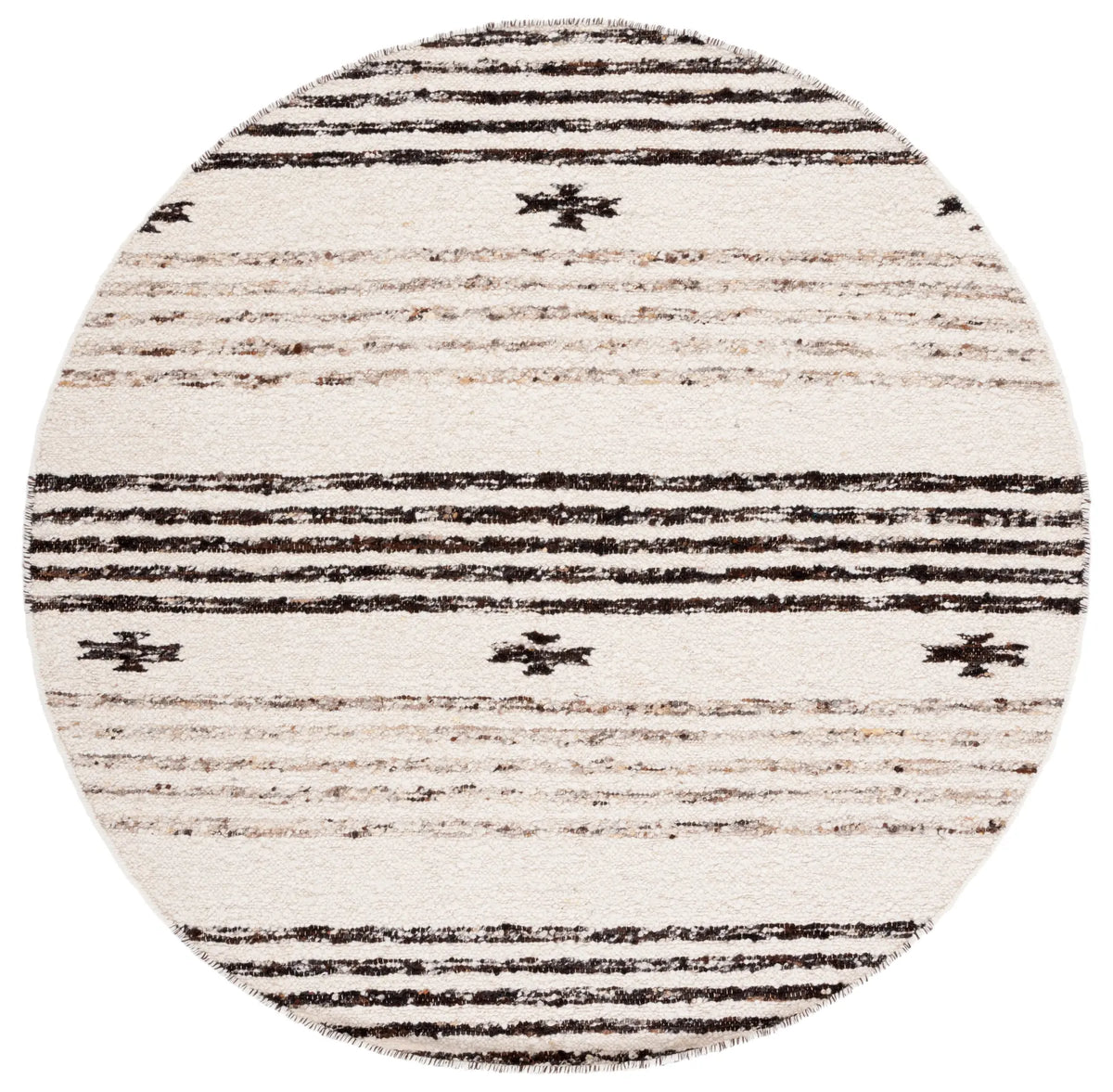 Safavieh Natura 6'-0" x 6'-0" Rug in Black / Ivory