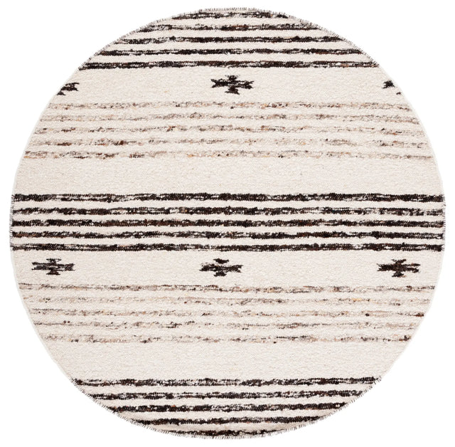 Safavieh Natura 6'-0" x 6'-0" Rug in Black / Ivory