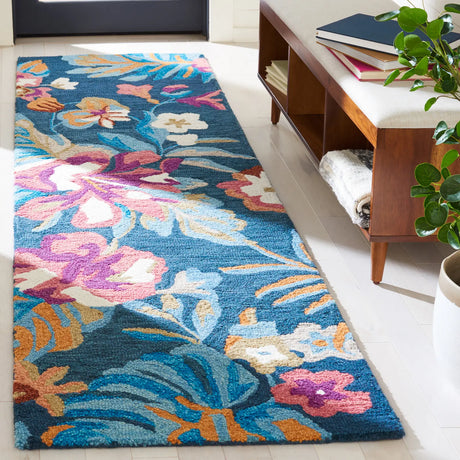 Safavieh Jardin 2'-3" x 8'-0" Rug in Blue / Pink