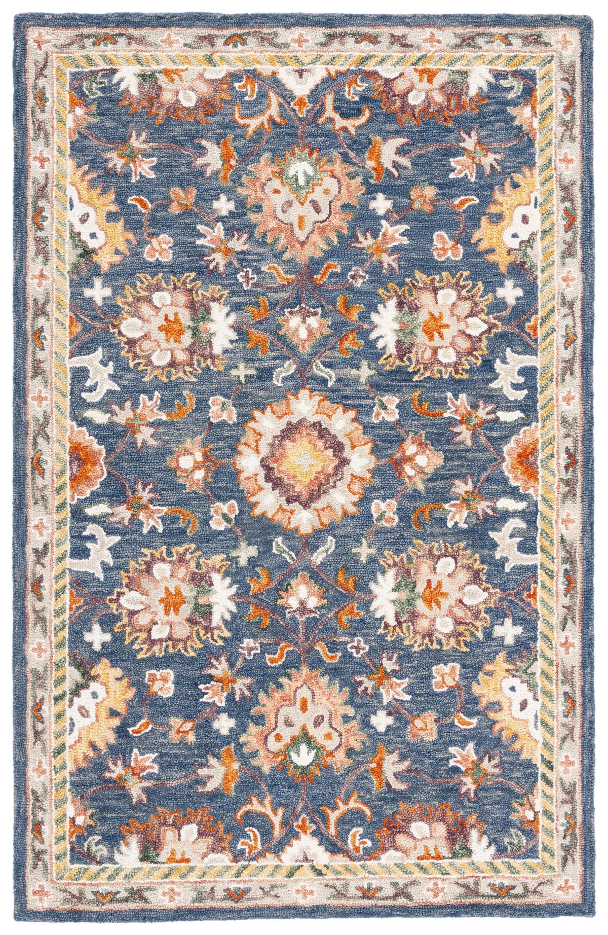 Safavieh Aspen 4'-0" x 6'-0" Rug in Blue / Rust