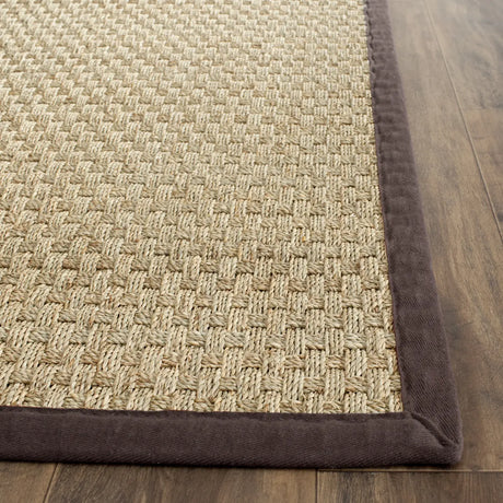 Safavieh Natural Fiber 2'-6" x 8'-0" Rug in Natural / Dark Brown