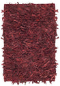 Safavieh Leather Shag 2'-0" x 3'-0" Rug in Red