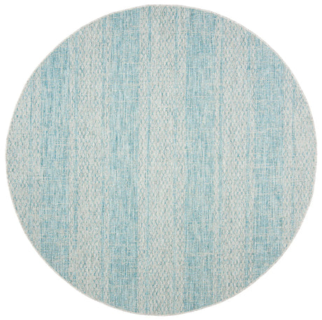 Safavieh Courtyard 6'-7" x 6'-7" Rug in Light Grey / Aqua