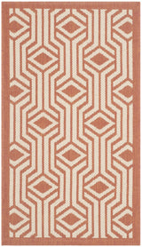 Safavieh Courtyard 2'-0" x 3'-7" Rug in Beige / Terracotta
