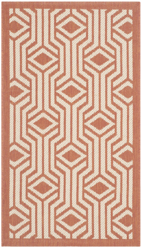 Safavieh Courtyard 2'-0" x 3'-7" Rug in Beige / Terracotta