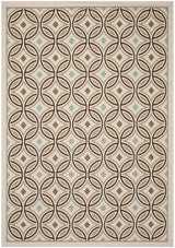 Safavieh Veranda 6'-7" x 9'-6" Rug in Cream / Chocolate