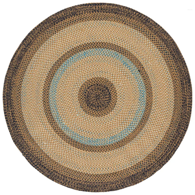 Safavieh Braided 6'-0" x 6'-0" Rug in Brown / Navy