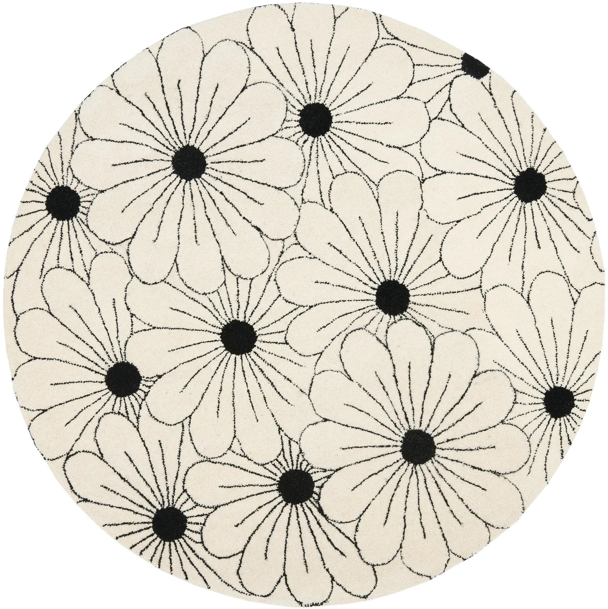 Safavieh Soho 6'-0" x 6'-0" Rug in Ivory / Black