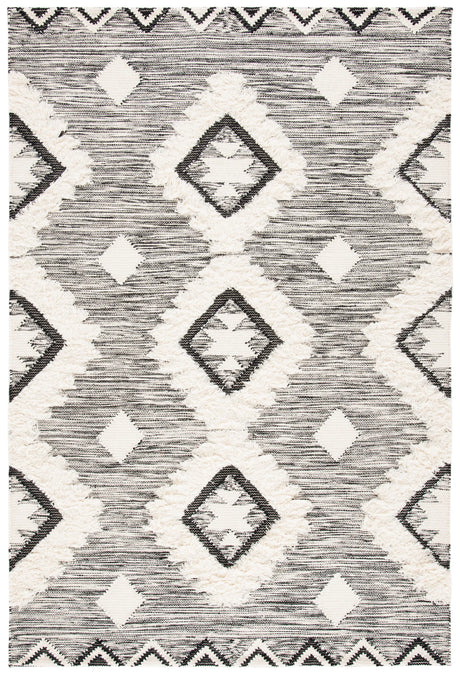 Safavieh Kenya 4'-0" x 6'-0" Rug in Black / Ivory