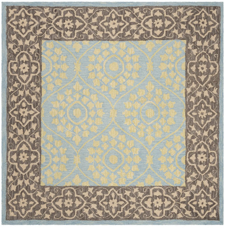 Safavieh Suzani 5'-0" x 5'-0" Rug in Chocolate / Yellow