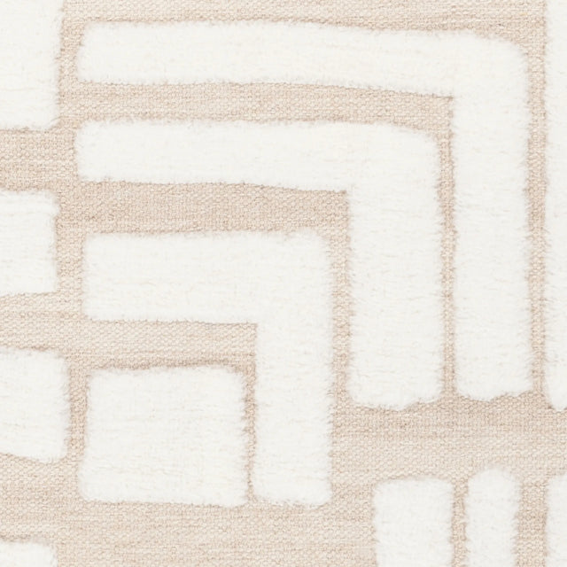 Chandra Yessica YES-58301 White / Tan rug, close-up detail