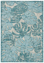 Safavieh Courtyard 4'-0" x 5'-7" Rug in Grey / Aqua