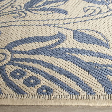 Safavieh Courtyard 2'-3" x 10'-0" Rug in Natural / Blue