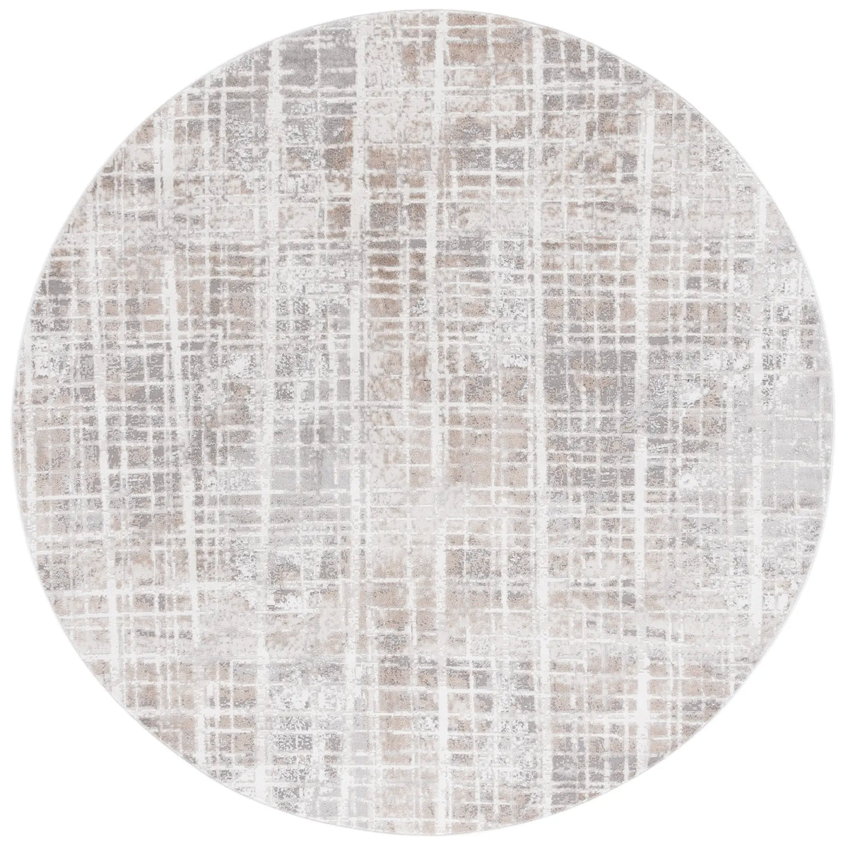 Safavieh Mila 6'-7" x 6'-7" Rug in Beige / Ivory Grey