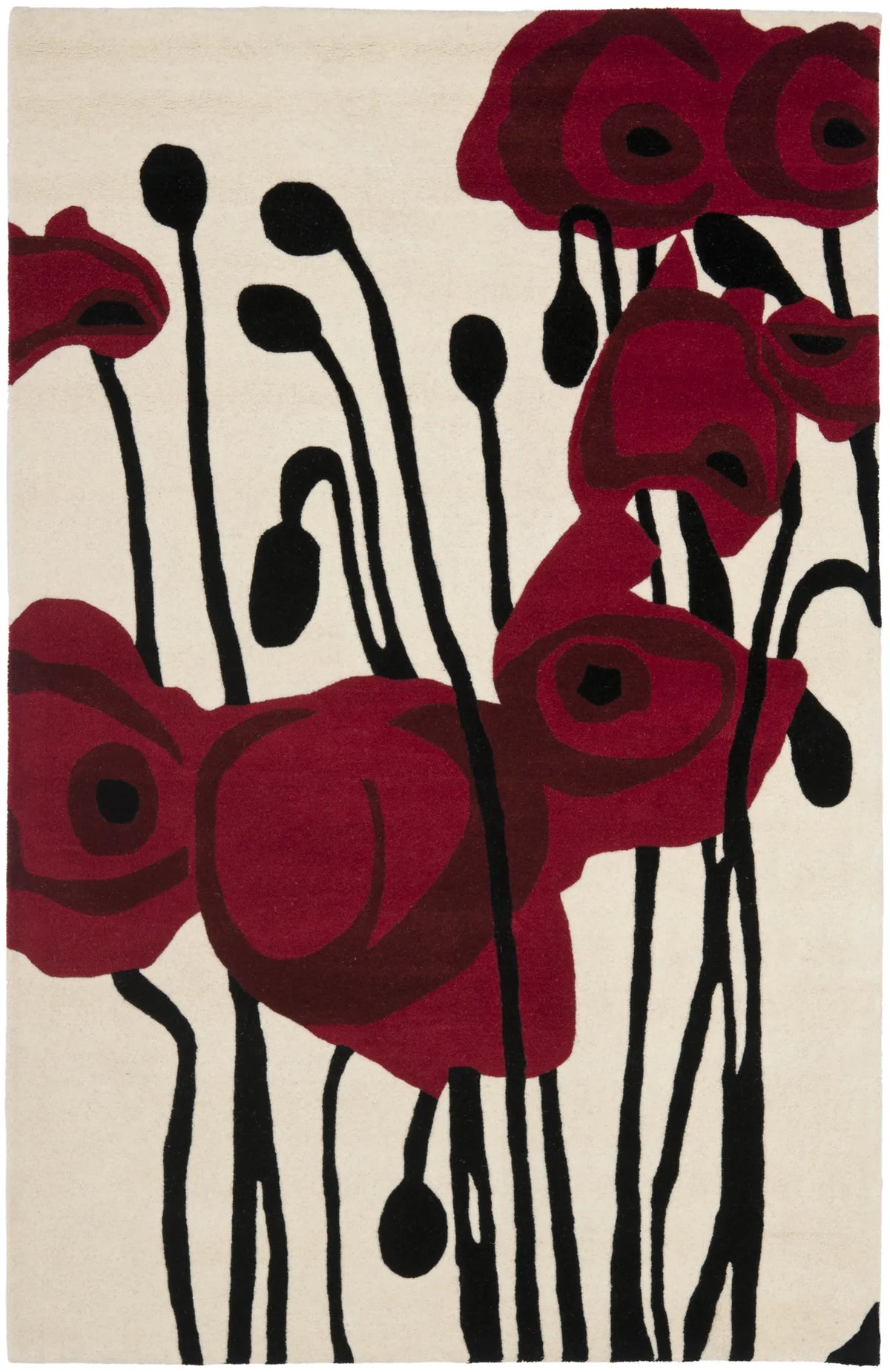 Safavieh Soho 3'-6" x 5'-6" Rug in Ivory / Red