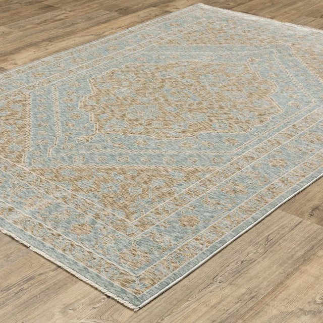 Oriental Weavers Sphinx ECHO ECH03 Beige Medallion Rugs - angle detail