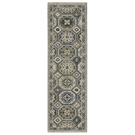 Oriental Weavers Sphinx HASTINGS HA05H Ivory Geometric Rugs - runner