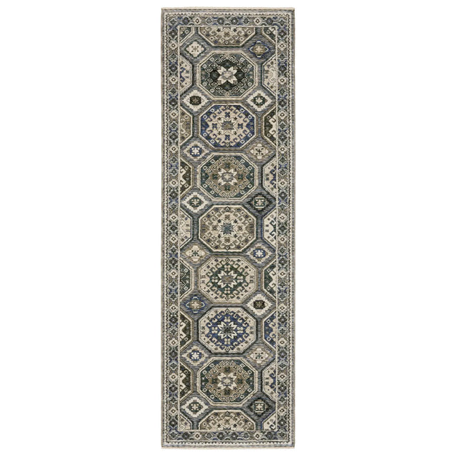 Oriental Weavers Sphinx HASTINGS HA05H Ivory Geometric Rugs - runner