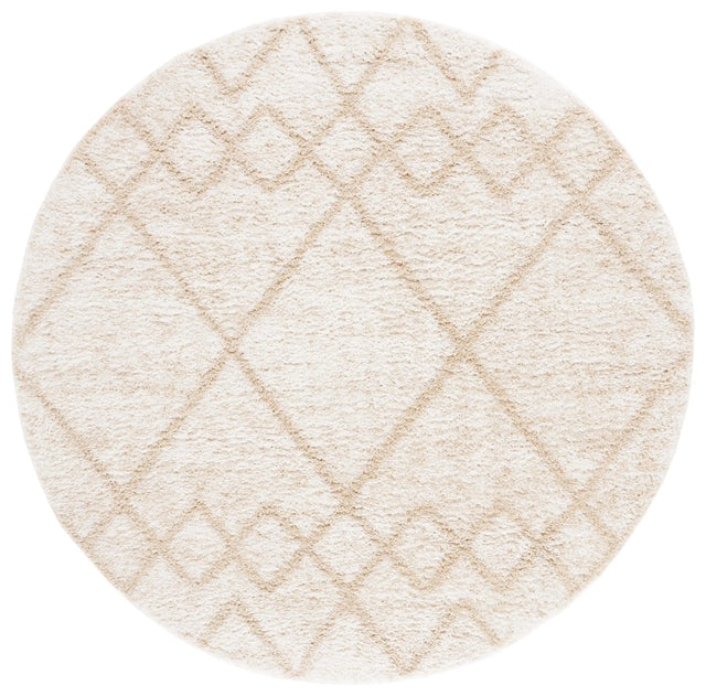 Safavieh Berber Shag 7'-0" x 7'-0" Rug in Ivory / Beige