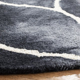 Safavieh Dip Dye 7'-0" x 7'-0" Rug in Graphite / Ivory