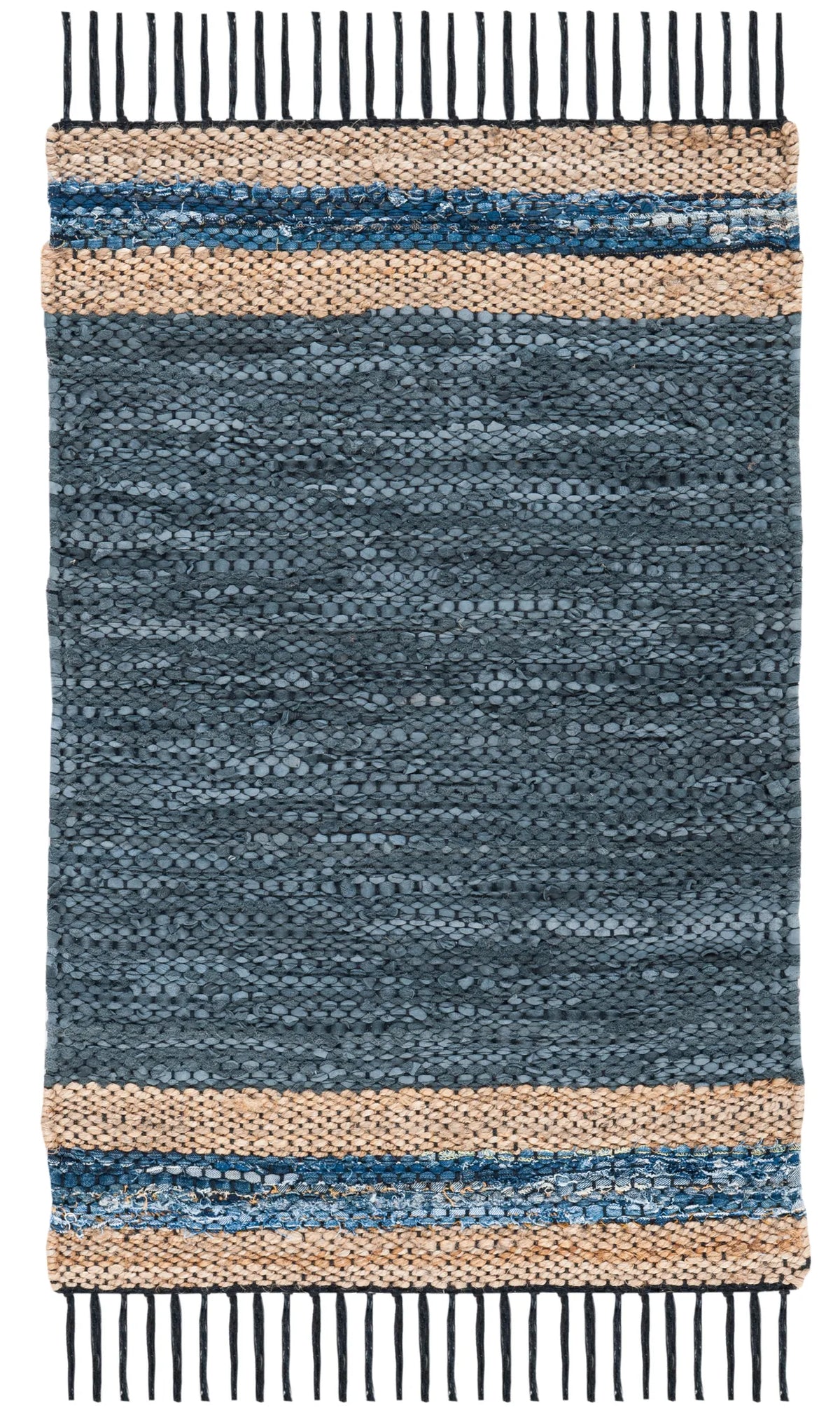 Safavieh Vintage Leather 2'-0" x 3'-0" Rug in Blue / Natural