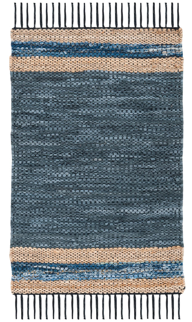 Safavieh Vintage Leather 2'-0" x 3'-0" Rug in Blue / Natural