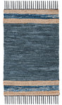 Safavieh Vintage Leather 2'-0" x 3'-0" Rug in Blue / Natural