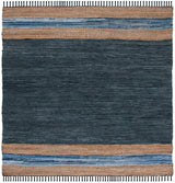 Safavieh Vintage Leather 6'-0" x 6'-0" Rug in Blue / Natural