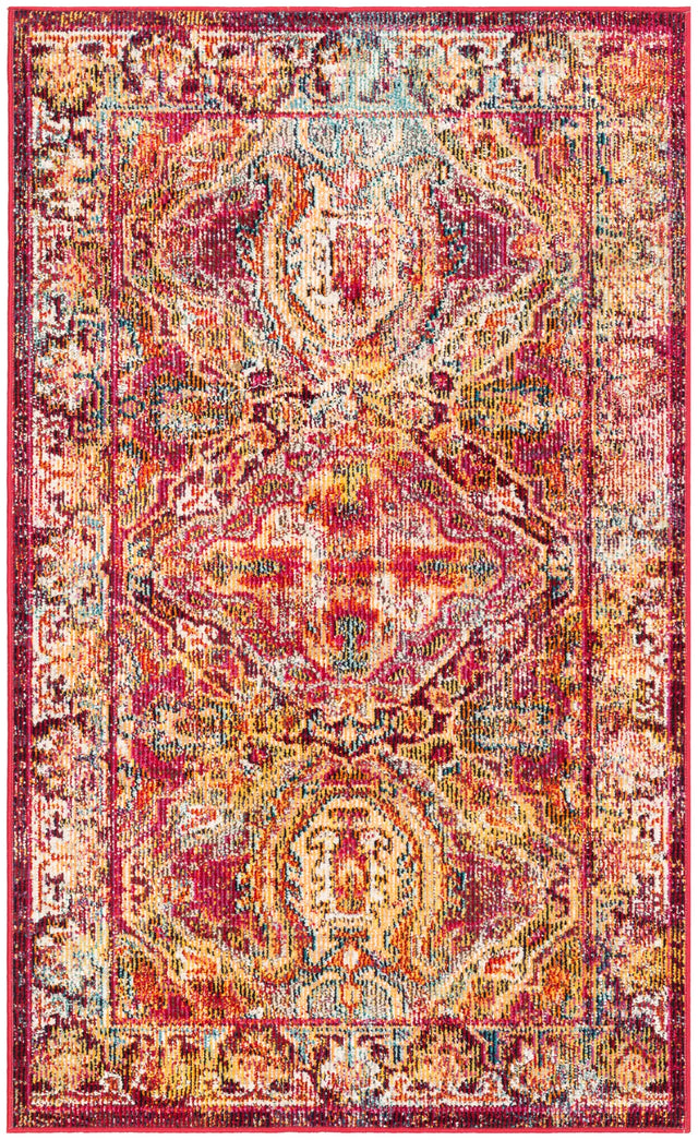Safavieh Crystal 3'-0" x 5'-0" Rug in Fuchsia / Light Blue