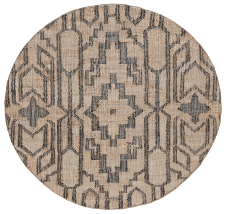 Safavieh Natural Fiber 6'-0" x 6'-0" Rug in Natural / Black