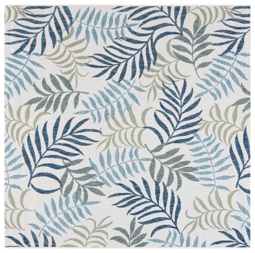 Safavieh Courtyard 6'-7" x 6'-7" Rug in Beige / Green Blue