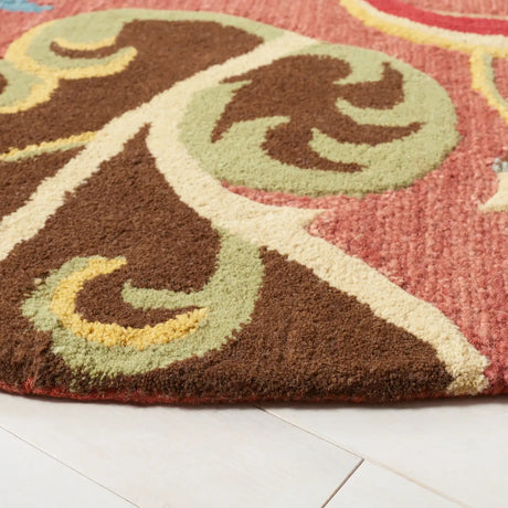 Safavieh Blossom 6'-0" x 6'-0" Rug in Rust / Multi