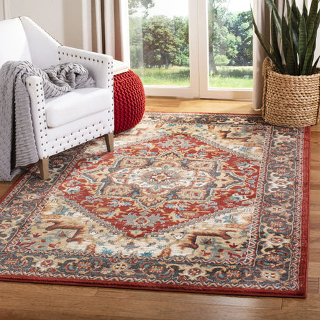 Safavieh Summit 4'-0" x 6'-0" Rug in Red / Dark Grey