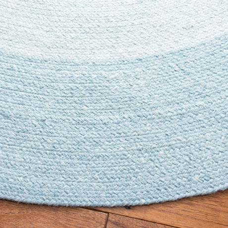 Safavieh Braided 5'-0" x 5'-0" Rug in Aqua / Ivory