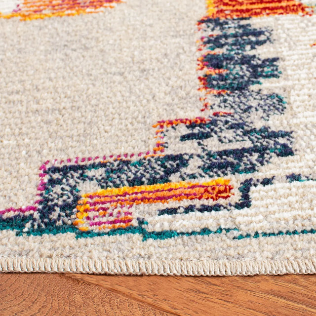 Safavieh Crystal 7'-0" x 7'-0" Rug in Light Grey / Orange