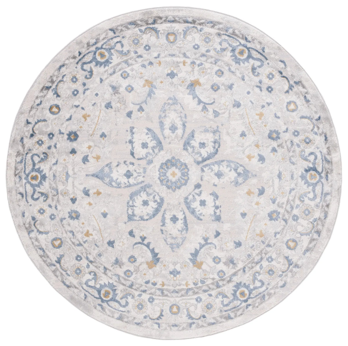 Safavieh Palma 6'-7" x 6'-7" Rug in Light Grey / Blue
