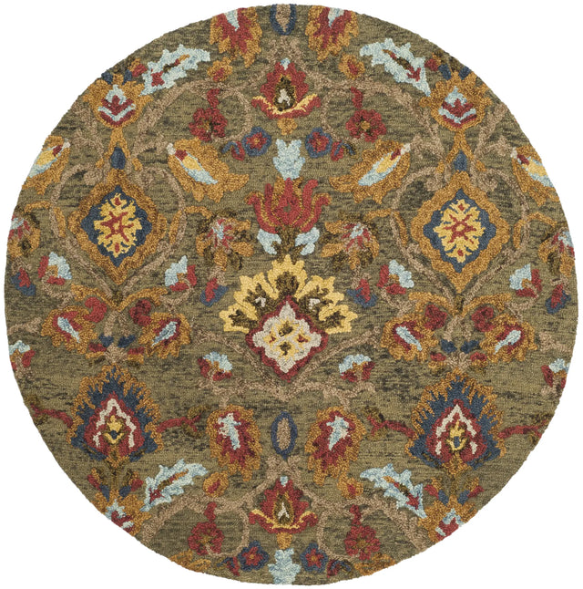 Safavieh Blossom 6'-0" x 6'-0" Rug in Green / Multi