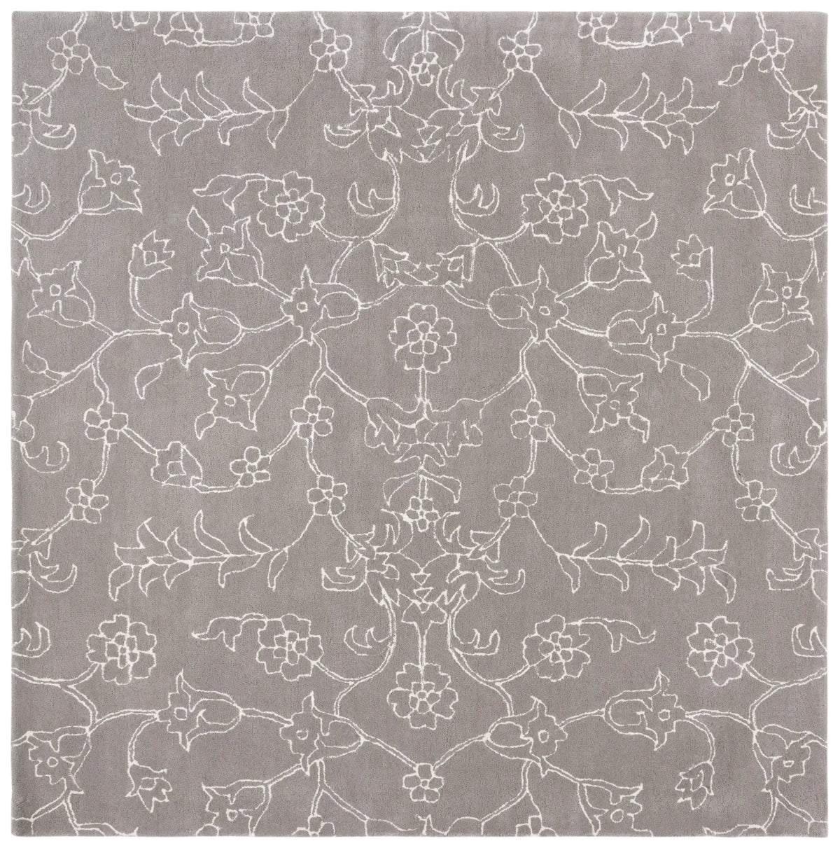 Safavieh Fifth Avenue 7'-0" x 7'-0" Rug in Dark Grey / Ivory