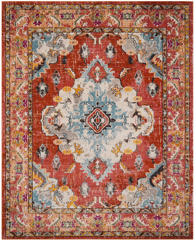Safavieh Monaco 10'-0" x 14'-0" Rug in Orange / Light Blue