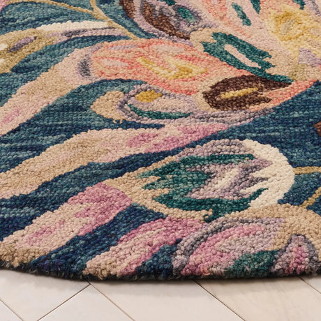 Safavieh Blossom 6'-0" x 6'-0" Rug in Blue / Plum