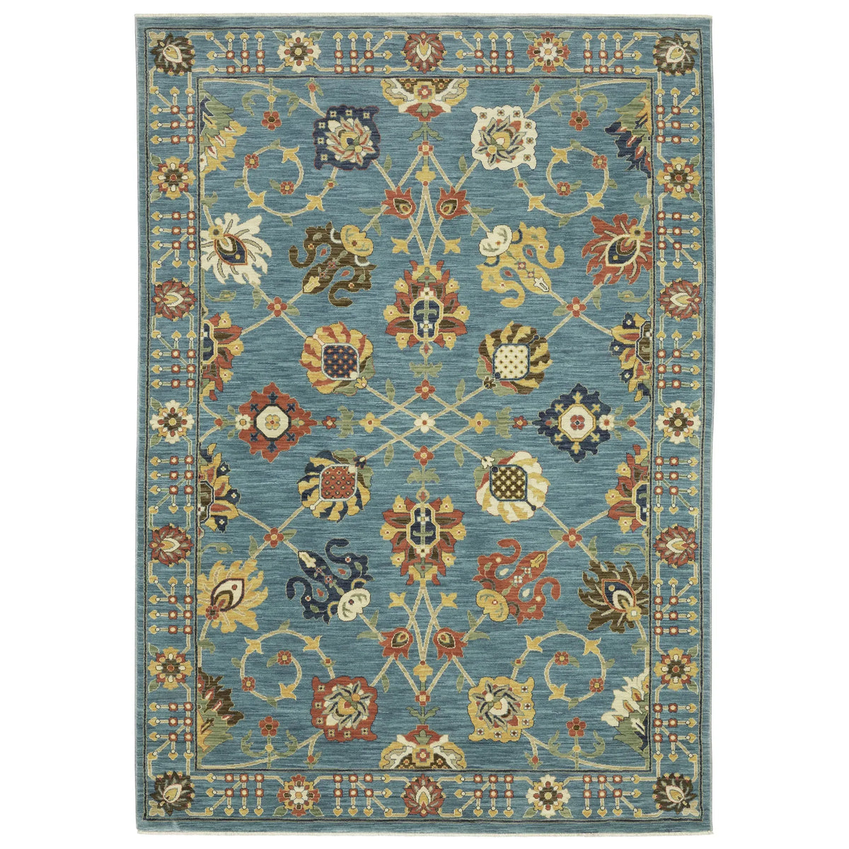 Oriental Weavers Sphinx Francesca Fr01E Blue/ Multi Rug - main flat