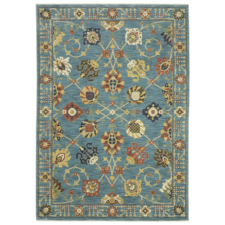 Oriental Weavers Sphinx Francesca Fr01E Blue/ Multi Rug - main flat