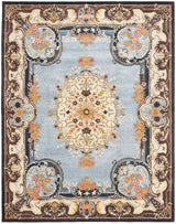 Safavieh Bergama 9'-6" x 13'-6" Rug in Light Blue / Ivory