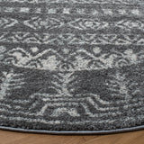 Safavieh Tulum 6'-7" x 6'-7" Rug in Dark Grey / Ivory