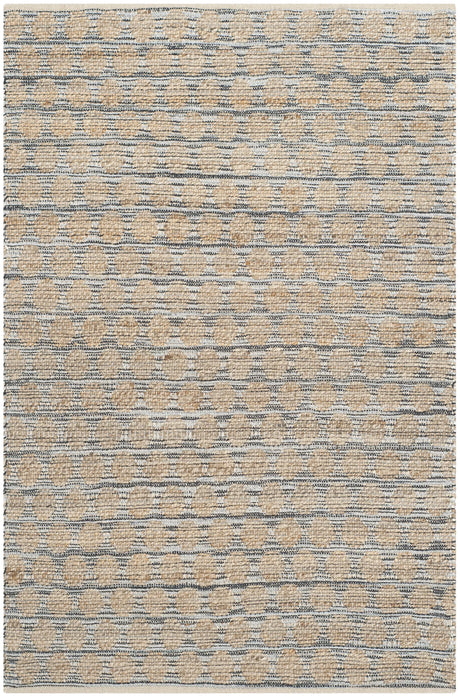 Safavieh Cape Cod 4'-0" x 6'-0" Rug in Black / Natural