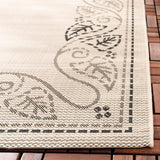 Safavieh Courtyard 4'-0" x 5'-7" Rug in Sand / Black