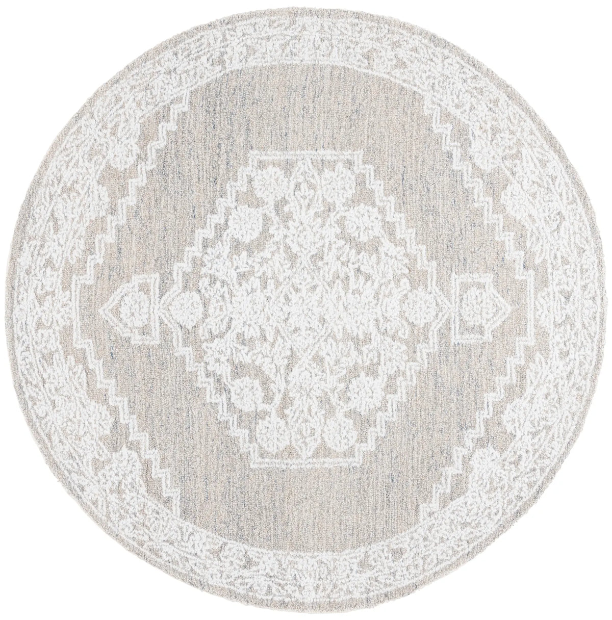 Safavieh Ebony 6'-0" x 6'-0" Rug in Ivory / Taupe
