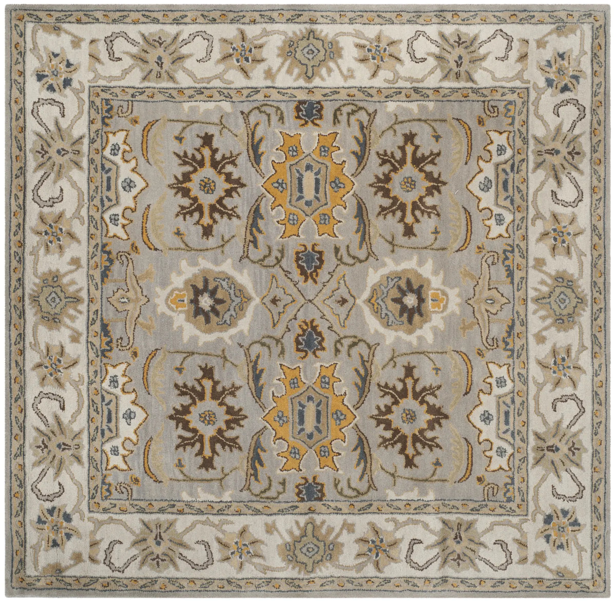 Safavieh Heritage 6'-0" x 6'-0" Rug in Light Grey / Grey